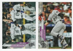 2020 Topps Colorado Rockies Team Set Series 1 & 2 - 20 Cards - Picture 1 of 1