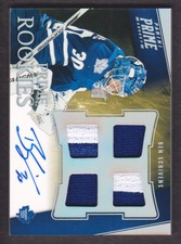 2011-12 Panini Prime Hockey Rookies Holosilver Patch Auto 159 Ben Scrivens 18/50