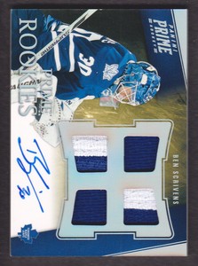 2011-12 Panini Prime Hockey Rookies Holosilver Patch Auto 159 Ben Scrivens 18/50