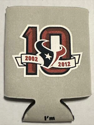 Houston Texas 2012 10 años logotipo bronceado día del juego Koozie (1) sorteo JJ WATT ROOKIE Foto 1 de 2