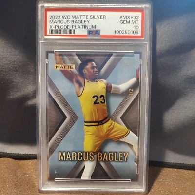 2022 WC Matte Silver Marcus Bagley X-Plode-Platinum 1/2 PSA GEM MT 10 🔥🔥🔥 - Image 1 of 2