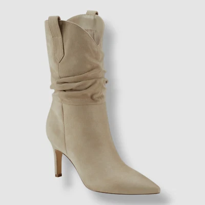 Marc Fisher Women's Beige Gienna Stiletto Heel Dress Cowboy Booties Shoe Size 6M - Image 1 of 4