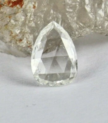 Certified Natural Rose Cut Diamond 1.47ct Pear Stone For Ring Pendant - Image 1 of 4