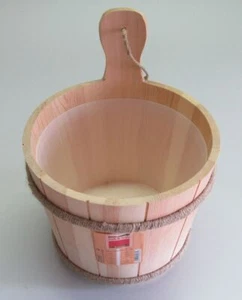 Saunakübel Aufgusseimer Saunazubehör Sauna Kübel Wellness aus Fichtenholz NICOL - Bild 1 von 1