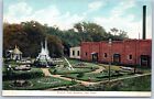 Postcard KS Iola Kansas Electric Park Gardens Fountain Allen County KS03