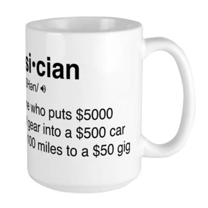 CafePress Musician Definition 11 Oz Ceramic Mug Large Mug (832965635) - Picture 1 of 4