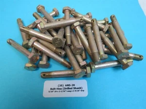 AN5-20 Aircraft Bolt 5/16”-24 x 2-1/16” Long x 1-9/16 Grip Drilled Shank (35 ea) - Picture 1 of 2