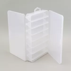 Plastic 14 Compartments Fishing Lure Bait Tackle Box Two Sided Storage Case US - Picture 1 of 12