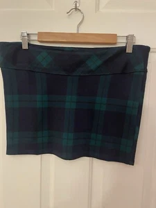 Divided By H&M Women’s Low Waist Blue/Green Mini Skirt Size Medium Clueless - Picture 1 of 14