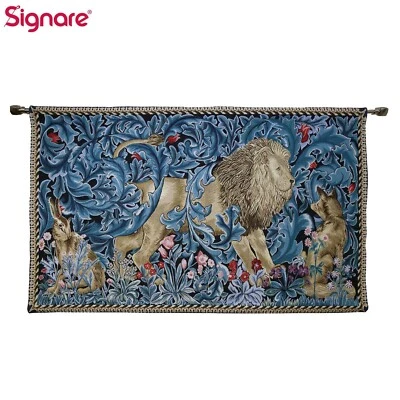 Tapestry Wall Hanging William Morris Lion and Forest - Image 1 of 4
