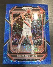 2022-23 Panini Prizm Shaedon Sharpe Blue Sparkle Prizm Rookie RC /144 Blazers 