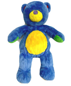 Gund Tutti Frutti Teddy Bear 11" Blue Plush Lovey Yellow Belly Stuffed 58321 Red