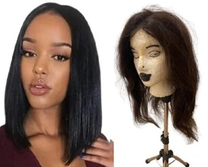 ANDREA – ⭐ 14-inch 100% Virgin Brazilian Lace Front Human Hair Wig ⭐ - Picture 1 of 10