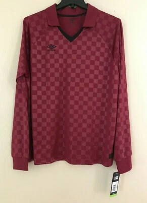 CAMISA DEPORTIVA UMBRO TALLA XL NUEVA CON ETIQUETAS $80 A CUADROS CUELLO EN V CUELLO MANGA LARGA PARA HOMBRE Foto 1 de 2