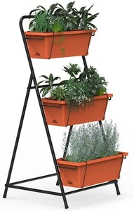 3Tier Vertical Raised Garden Bed Freestanding Elevated Planter Bed w/Planter Box - Picture 1 of 7