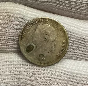 1874/3 COLOMBIA DECIMO SCARCE - FREE USA SHIPPING! B3196 - Picture 1 of 3