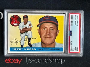1955 TOPPS RED KRESS #151 PSA 7.5 CLEVELAND INDIANS SM - Picture 1 of 3