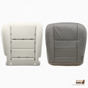 2002 2003 Ford Excursion Limited - Driver Bottom Vinyl Cover & Foam Cushion GRAY - Picture 1 of 12
