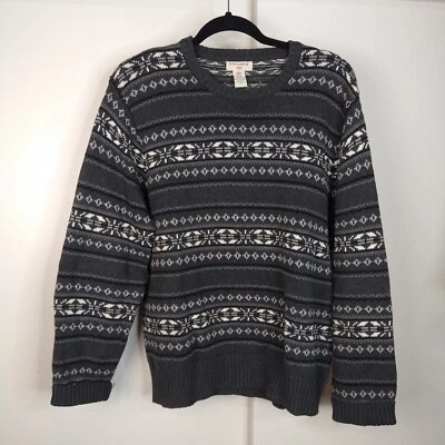 Suéter Dockers Fair Isle Cuello Redondo Para Hombre Talla M Gris Algodón Pana Codo Parche Foto 1 de 4