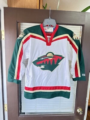 Vintage Minnesota Wild YOUTH KIDS STITCHED CCM NHL Hockey Jersey - Image 1 of 4