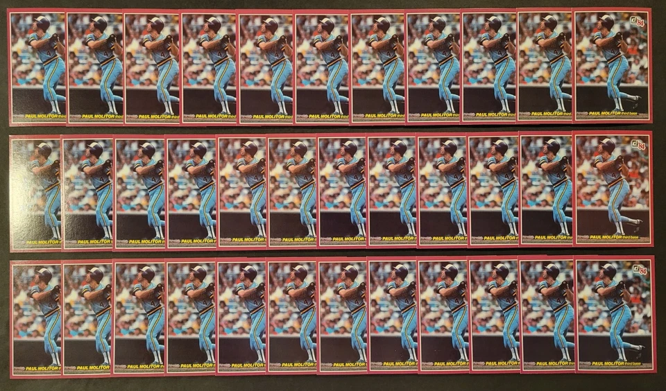 Lote de 35 cartões de beisebol PAUL MOLITOR 1984 Donruss Action All-Stars 3,5x5 BB4058 - Imagem 1 de 1