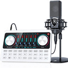 Podcast Equipment Bundle,  Q8 Podcast Microphone With Sound Board Voice Changer