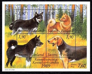 Finland 1989 Finnish Kennel Club Mint MNH Miniature Sheet - Picture 1 of 1