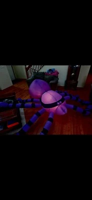 Halloween Prop: Preowned, Gemmy 8 Foot, Inflatable Air Blown Blowup Purple Light - Image 1 of 4