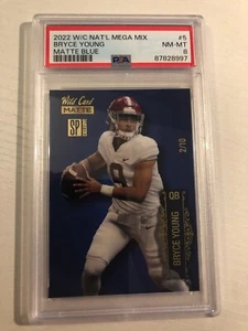 2022 Wild Card National Mega Mix Matte Blue /10 Bryce Young Panthers 5 PSA 8 - Picture 1 of 2