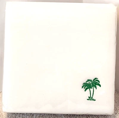 Palmetto Tree Beach Disposable Linen-Feel Napkins Hand Letter-pressed 6 pks. 102 - Image 1 of 4