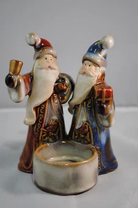 Babbo Natale San Nicola Tea Light Decorazione Natalizia Portacandele Porcellana - Foto 1 di 9