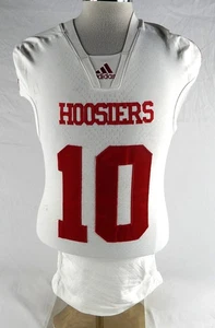 Indiana Hoosiers #10 Game Used White Jersey Football NP Rem 1AC 148 - Picture 1 of 11