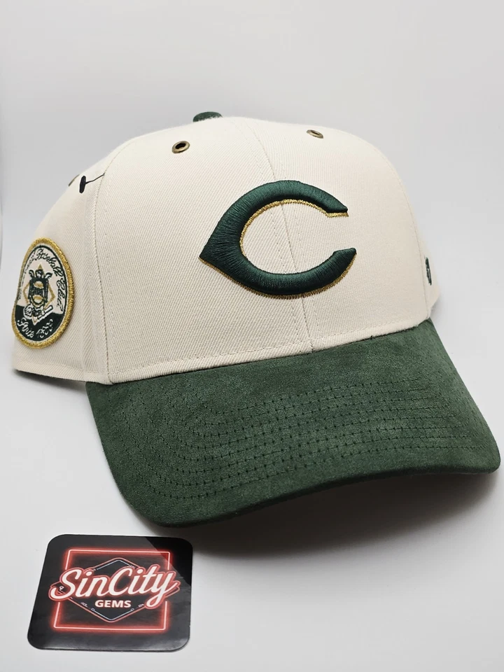 '47 Marca Cincinnati Reds 2 Tonos Natural Verde Oscuro MVP Gamuza Ala Snapback Sombrero  Foto 1 de 4