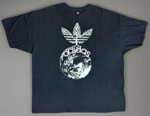 Vintage Adidas Sopileo Earth Roots Graphic Tee 3XL Black Trefoil Made in Mexico - Picture 1 of 6