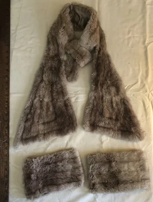 Cuello y puños de piel real años 60 Foto 1 de 4