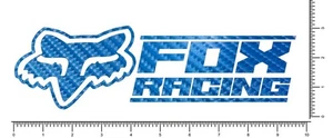 Fox Blue Carbon 10" Custom Die Cut Team Sticker Motorcross Racing Decal - Picture 1 of 3