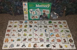 VINTAGE 1986 MILTON BRADLEY TIERFAMILIEN MEMORY-SPIEL KOMPLETT - Bild 1 von 3