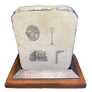 Blocco Stampa Pietra Litografica Indipendenza Indennità Società Fedeltà ATQ - Foto 1 di 16