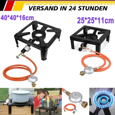 Hockerkocher-Gasbrenner Wokbrenner Räucherofen Druckminder Camping Gaskocher Gas - Bild 1 von 4