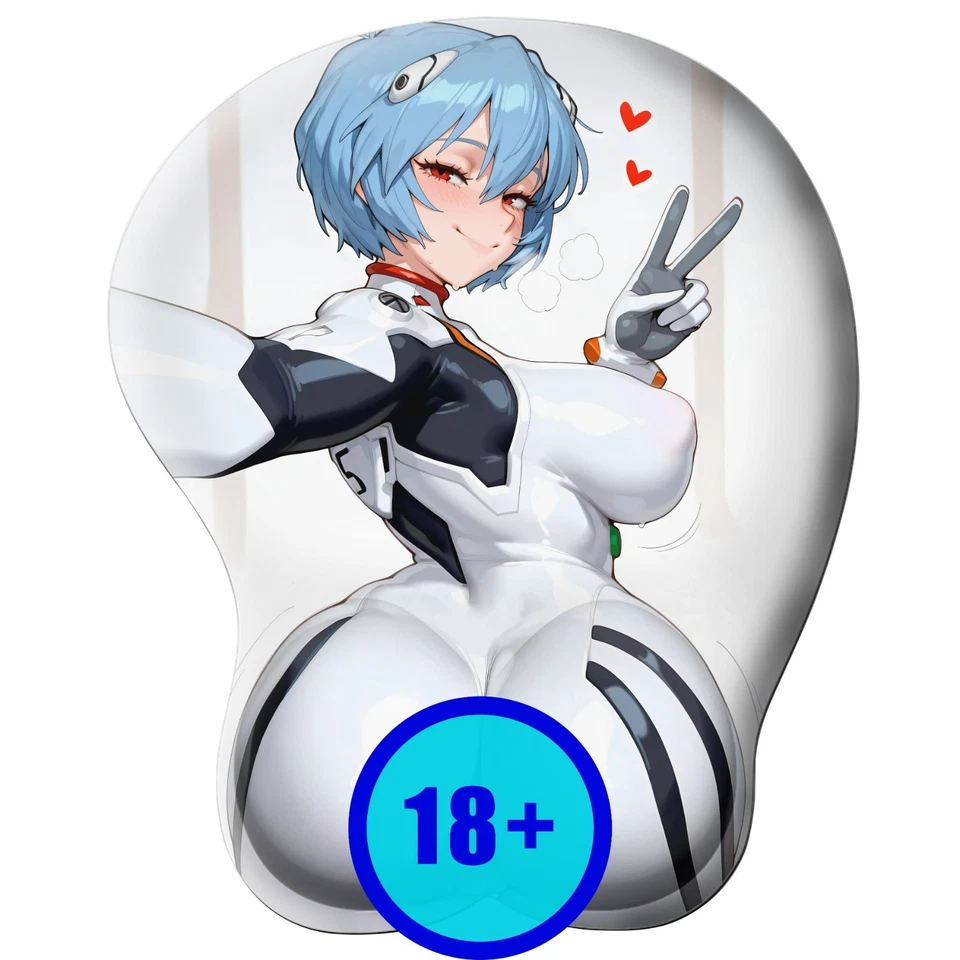 3D butt Anime Mouse Pad with Ergonomic Wrist Support XL, New Rei Ayanami #02 - Image 1 of 1