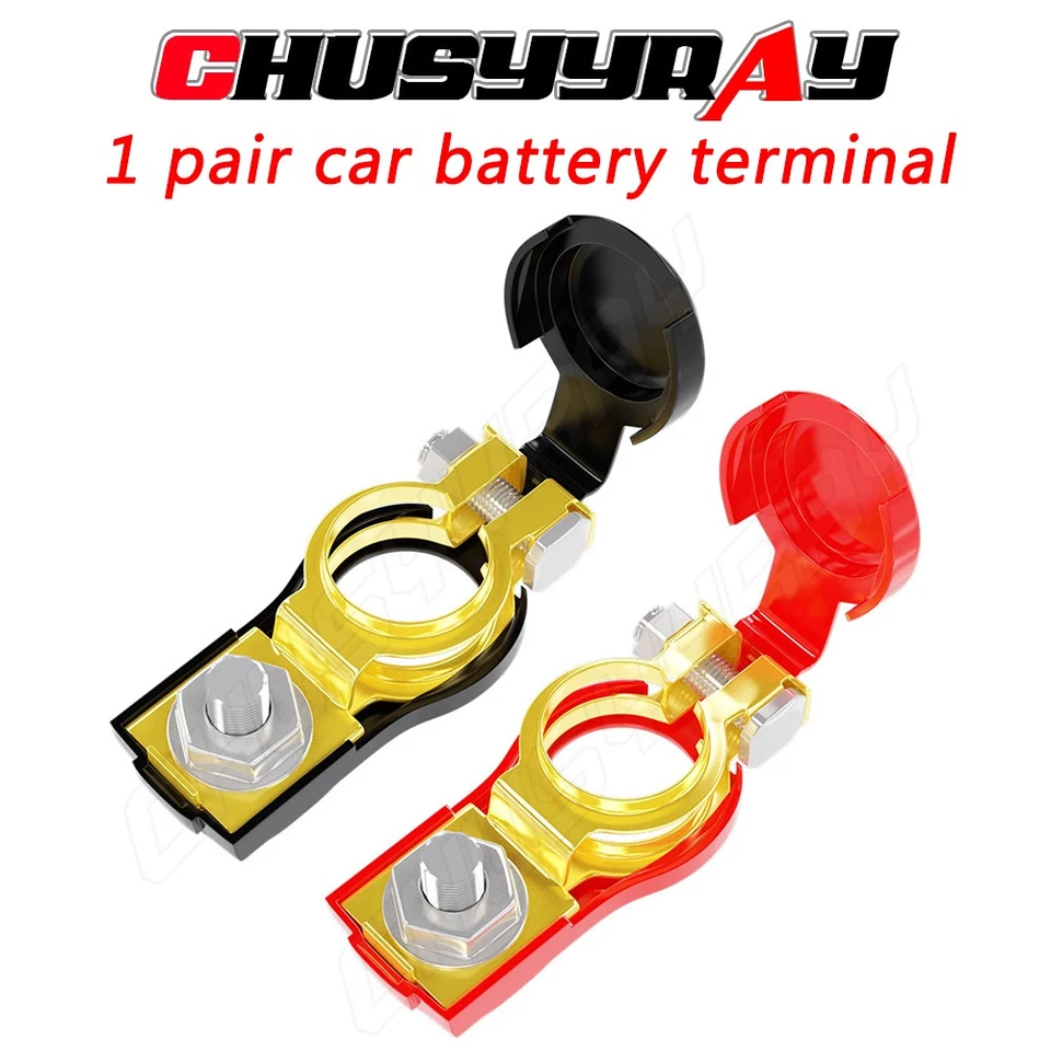 2X Terminales de Batería de Coche Abrazadera Clips Conector Positivo Negativo Ajustable Foto 1 de 4