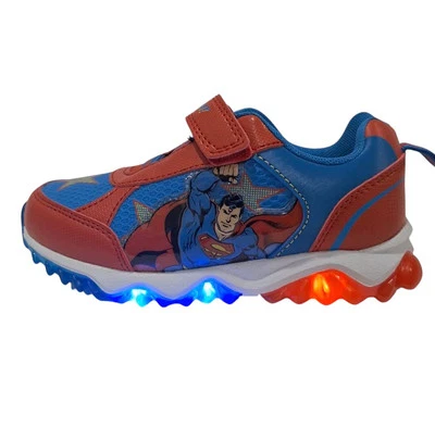 Superman Niños Iluminados Zapatos Niño Tenis Azul Rojo Talla 7 Nuevo 16 cm Foto 1 de 4