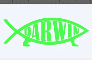 Darwin Fish VINYL STICKER DECAL EVOLUTION GRADUALIST NATUAL SELECTION - Picture 1 of 5