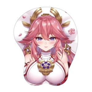Alfombrilla de ratón de silicona 3D Genshin Impact Yae Miko reposamuñecas alfombrilla de juego alfombrilla de ratón de mesa - Imagen 1 de 3