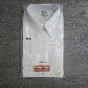 Camisa abotonada Montgomery Ward vintage años 70 para hombre talla mediana 34-35 15,5 discoteca nueva con etiquetas - Imagen 1 de 9
