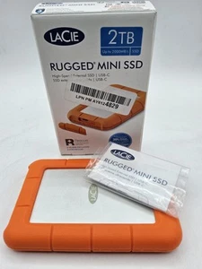 LaCie Rugged Mini, 2TB, 2.5", Portable External Hard Drive, for PC and Mac READ - Afbeelding 1 van 9