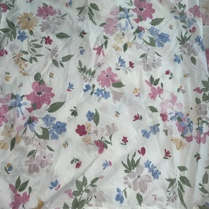 Pottery Barn Kids Duvet Cover Full Queen 100% Organic Cotton Floral EUC - Picture 1 of 8
