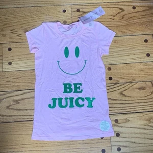 Juicy Couture Pam Gela Be Juicy Pedicure Jersey Fashion Shirt Pink Women’s Small - Picture 1 of 5
