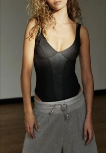 Free People Movement Heart Of Gold Leotard Bodysuit Black XS NWT - Picture 1 of 12