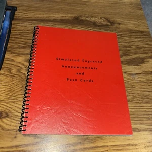 Simulated Engraved Announcements and Postcards Book 1970s - Picture 1 of 6